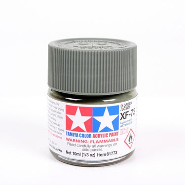 Tamiya 81773 Acrylic Paint XF-73 Flat Dark Green (10ml)